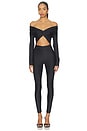 view 1 of 4 Kendall Crystal Off Shoulder Jumpsuit in Black