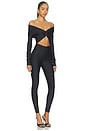 view 2 of 4 Kendall Crystal Off Shoulder Jumpsuit in Black