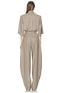 view 3 of 3 Axel Padded Shoulder Jumpsuit in Greige