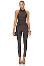 view 1 of 3 Tatiana Sleeveless Open Back Jumpsuit in Dark Brown