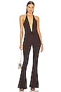 view 1 of 3 Madonna Maxi Flare Jumpsuit in Dark Brown