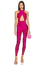 view 1 of 3 Hola Halterneck Jumpsuit in Fuchsia