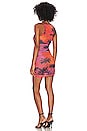 view 3 of 4 Morgana Drapped Tank Mini Dress in Hawaiian Sunset