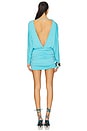 view 4 of 4 Wisteria Mini Dress in Turquoise