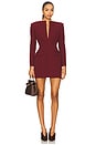 view 1 of 3 VESTIDO BLAZER ESTRUTURADO TILDE in Burgundy