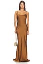 view 2 of 3 Ninfea Maxi Slip Dress in Bronze