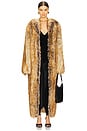view 1 of 4 Taylor Faux Fur Maxi Coat in Rust