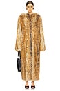 view 2 of 4 Taylor Faux Fur Maxi Coat in Rust