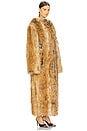 view 3 of 4 Taylor Faux Fur Maxi Coat in Rust