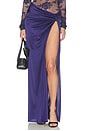 view 1 of 6 Zohra Maxi Twist Detail Maxi Skirt in Purple Ink