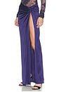 view 3 of 6 Zohra Maxi Twist Detail Maxi Skirt in Purple Ink