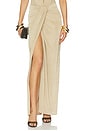 view 1 of 6 FALDA LARGA DRAPEADA ANJA in Gold