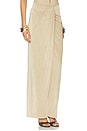 view 2 of 6 FALDA LARGA DRAPEADA ANJA in Gold