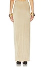 view 4 of 6 FALDA LARGA DRAPEADA ANJA in Gold