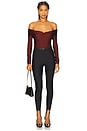 view 5 of 5 Kendall Bodysuit in Burgundy