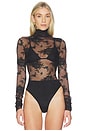 view 2 of 5 West Lace Bodysuit Crisscross Back Bodysuit in Black