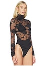 view 3 of 5 West Lace Bodysuit Crisscross Back Bodysuit in Black