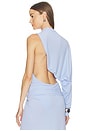 view 5 of 6 Serena Bodysuit One Shoulder in Cielo