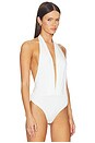 view 3 of 5 Zendaya Deep Vneck Bodysuit in Off White
