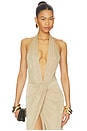 view 1 of 5 Zendaya Deep Vneck Bodysuit in Gold