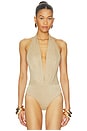 view 2 of 5 Zendaya Deep Vneck Bodysuit in Gold