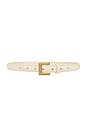 view 1 of 3 Nicola Belt in Bone Crinkled Patent