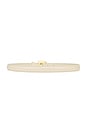 view 2 of 3 Nicola Belt in Bone Crinkled Patent
