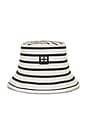 view 1 of 2 Nicks Bucket Hat in Black Stripe French Terry