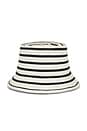 view 2 of 2 Nicks Bucket Hat in Black Stripe French Terry