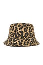 view 2 of 3 Nicks Bucket Hat in Black & Brown Leopard