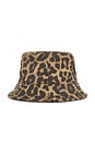 view 4 of 4 Nicks Bucket Hat in Black & Brown Leopard