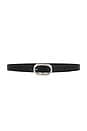 view 1 of 3 Small Signature Link Belt in Black in Black with Silver