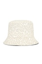 view 4 of 4 Nicks Bucket Hat in Washed White Leopard