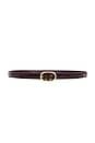 view 1 of 3 Mini Mara Belt in Burgundy Small Embossed