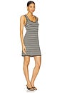 view 2 of 4 Arie Dress in Black & Ivory Stripe