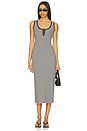 view 1 of 4 Alessia Tank Midi Dress in Cream & Black Stripe