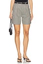 view 1 of 6 Carrie Short in Black & White Mini Houndstooth