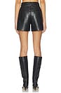 view 4 of 6 Trent Short in Black Recycled Leather