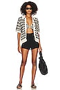 view 4 of 4 Omar Bra in Black & Cream Houndstooth