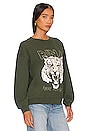 view 2 of 4 Tiger Sweatshirt in Forest Green