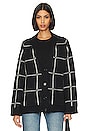 view 2 of 5 Kurt Cardigan in Black & White Plaid