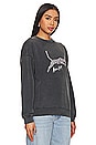 view 2 of 4 Spencer Sweatshirt Spotted Leopard in Washed Black