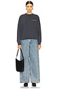view 5 of 5 Jaci Sweatshirt Twisted Snake in Washed Black