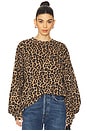 view 1 of 4 Miles Sweatshirt in Black & Brown Leopard