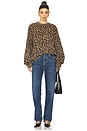 view 4 of 4 Miles Sweatshirt in Black & Brown Leopard