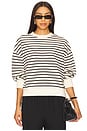 view 1 of 4 Dean Sweatshirt in Black Stripe French Terry