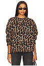 view 1 of 4 Sydney Crew Sweater in Black & Brown Leopard