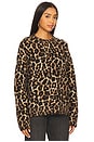 view 2 of 4 Sydney Crew Sweater in Black & Brown Leopard