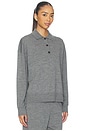 view 2 of 4 Lee Polo Sweater in in Medium Heather Grey