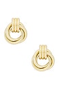 view 2 of 3 Triple Knot Earrings in Gold